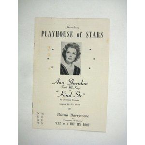 Ann Sheridan Kind Sir Playhouse Of Stars 1958 Harrisburg Scott McKay
